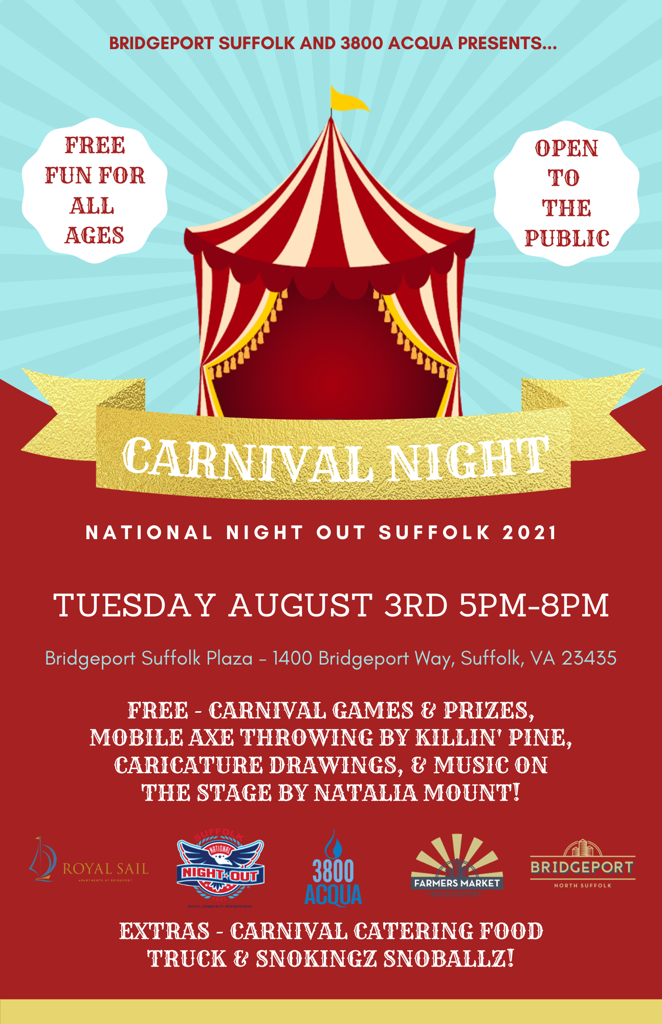 National Night Out at Bridgeport Carnival Theme! Events